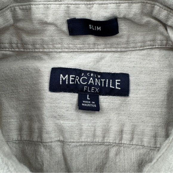 J Crew Mercantile Slim Fit Flex Shirt Gray Lightweight Beach Shirt - Picture 8 of 10